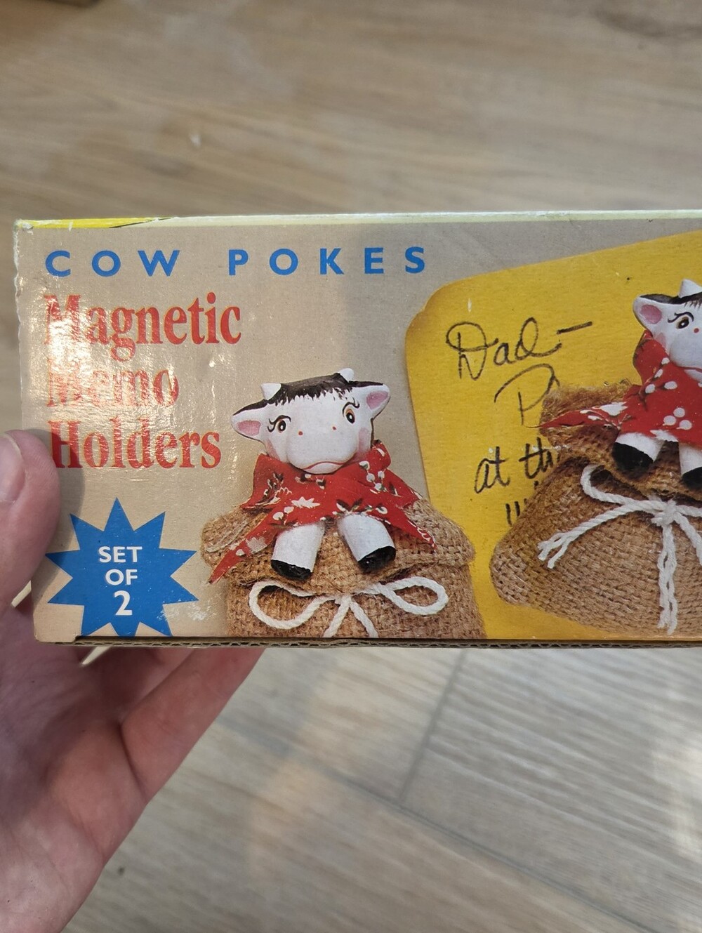 Vintage Cow Pokes Cow Magnetic Memo Holders Cottagecore Farmer - Picture 8 of 11